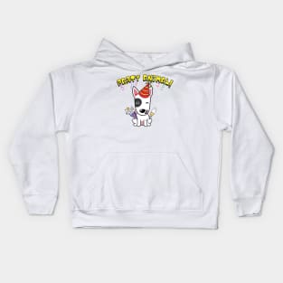 Party Animal Bull Terrier Kids Hoodie